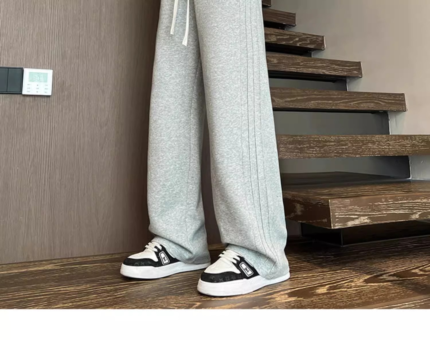 boy Plu Size Pure Cotton Gray Sweatpant Men Summer Thin Straight American Style Trendy Looe Men' Sport Caual Long_voghion.com