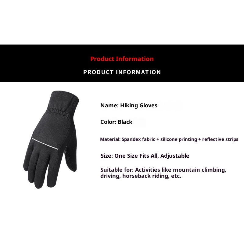 boy Boy Boy Winter Warm Fleece-Lined Silicone Non-Slip Gloves For Electric Bike Riding, Mountaineering, Men's Sports Touchscreen_voghion.com