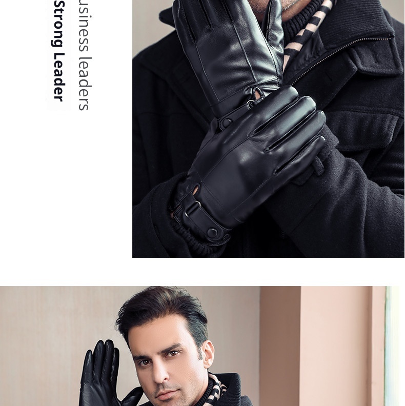 Guanti da uomo invernali in pelle, antivento, foderati in pile, spessi, per ciclismo, guida, caldi, impermeabili, antiscivolo_voghion.com