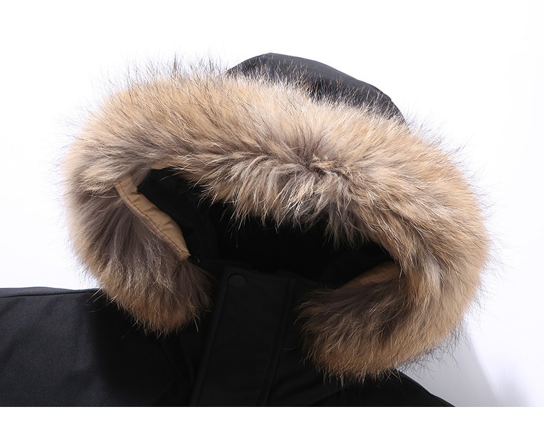 boy 2024 Mid-Length Snow Flying Same Style Men's Down Jacket Made In China Thickened Youth Winter Coat With Fur Collar_voghion.com