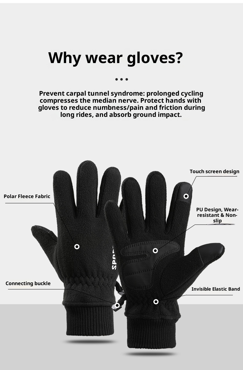 boy Boy Boy Warm Double-Sided Fleece Outdoor Non-Slip Cycling Men Winter Touchscreen Gloves Windproof Cuff Cold-Proof_voghion.com
