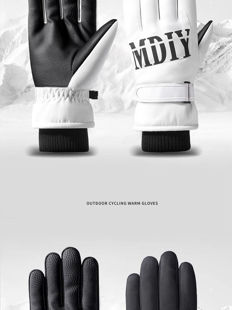 Guanti da sci per bici elettrica, caldi, invernali, spessi, impermeabili, antivento, a prova di freddo, per bambini, autunno_voghion.com