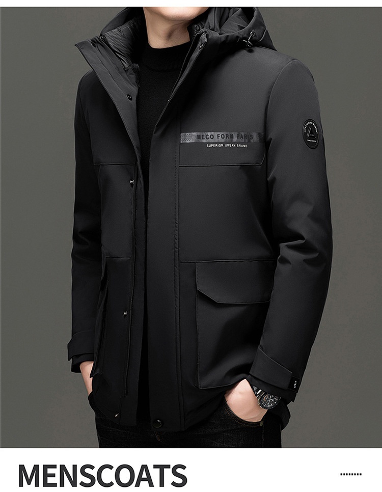 boy White Padded Detachable Goose Down Jacket Thickened Middle-aged And Elderly Winter Coat Men's Outerwear_voghion.com