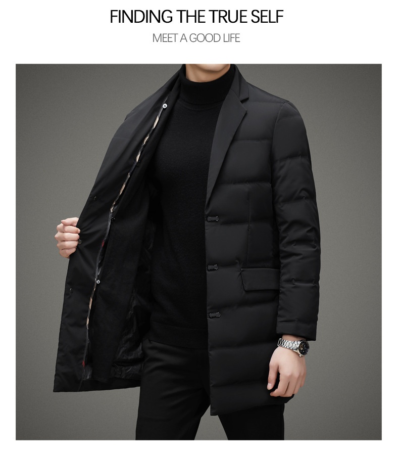 Herren-Businessjacke mit Stehkragen, mittellang, trendig_voghion.com