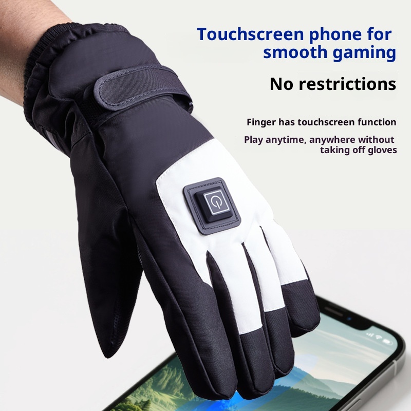 boy Boy Boy Heated Gloves For Skiing Men's Cycling Thickened Warm Windproof Cold-Proof Touchscreen Outdoor Winter_voghion.com