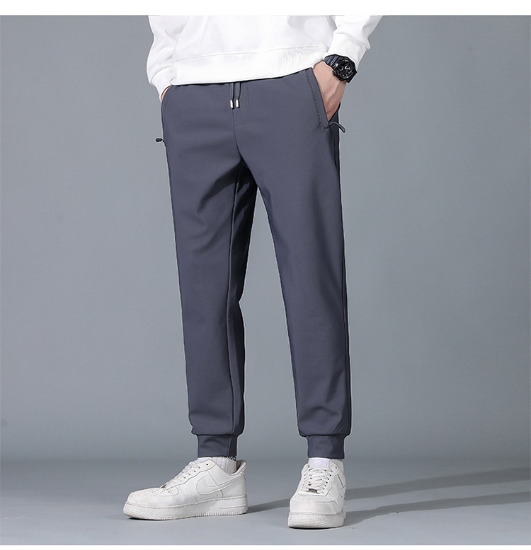 boy FICAKLON Spring Autumn Pants For Men, Middle-aged Men's Sports Elastic Waist, Casual Pants, Comfortable And Versatile_voghion.com