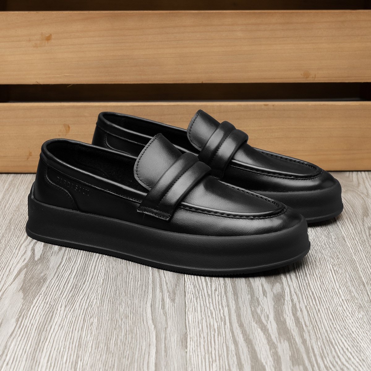 WalkPrime WalkPrime European Style Loafers For Men Summer New Slip-On Driving Genuine Men's Trendy Moccasins Thick Sole Leather Shoes_voghion.com