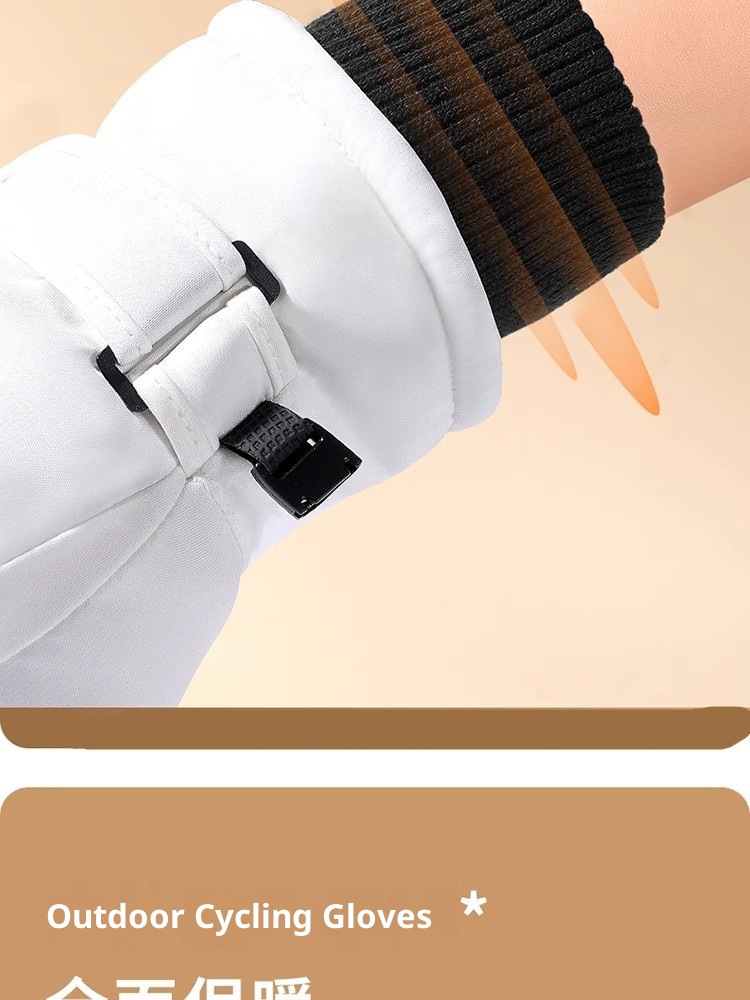 Guanti da sci per bici elettrica, caldi, invernali, spessi, impermeabili, antivento, a prova di freddo, per bambini, autunno_voghion.com