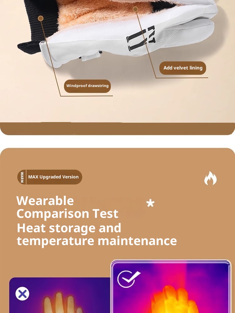 Guanti da sci per bici elettrica, caldi, invernali, spessi, impermeabili, antivento, a prova di freddo, per bambini, autunno_voghion.com