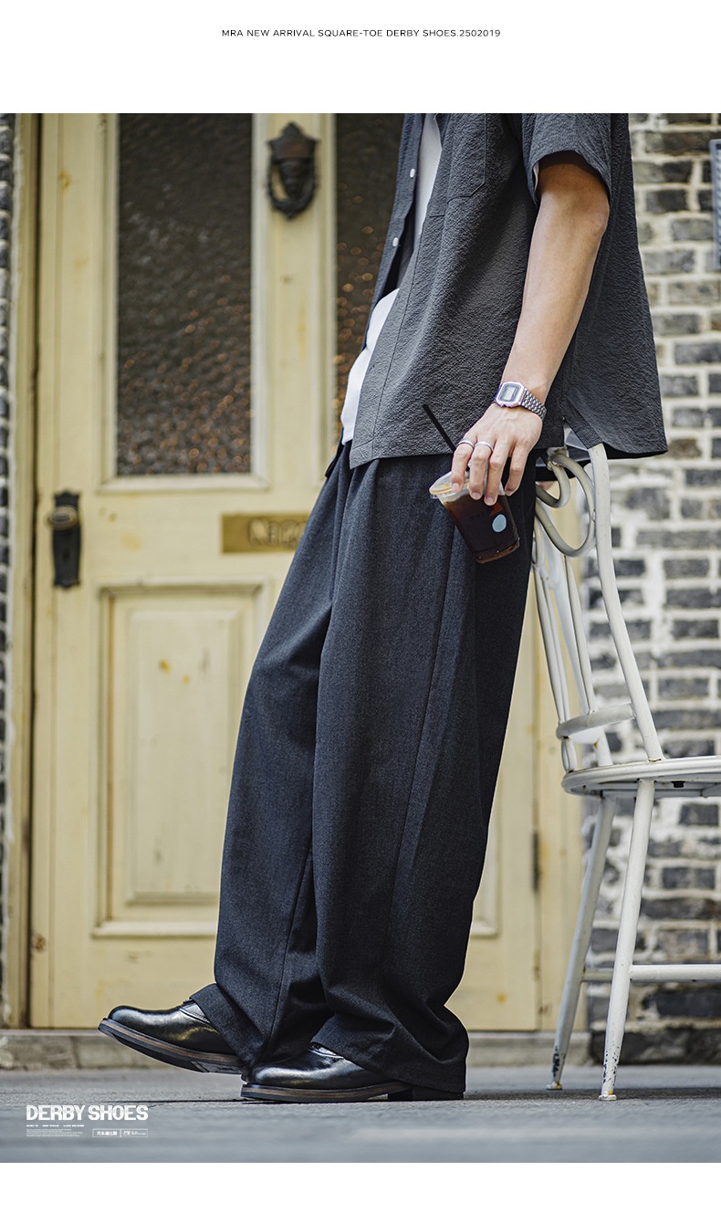 Voyage MRA Square Toe Derby Men's Leather Autumn Formal Business Thick Sole Height Increasing Wedding Groom Oxford Shoes_voghion.com