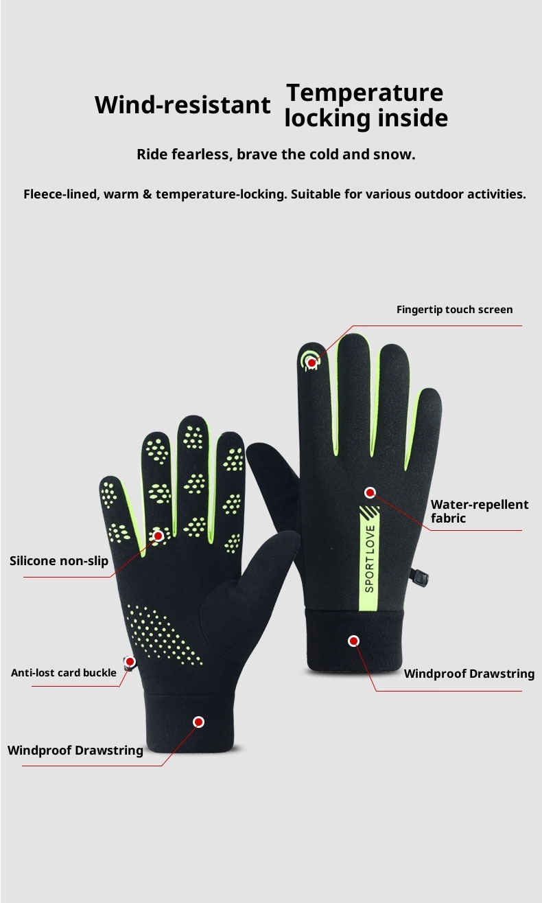 boy Boy Boy Men's Winter For Cycling Outdoor Sports Cold-Proof Waterproof Warm Full-Finger Skiing Driving Touchscreen Cotton Gloves_voghion.com