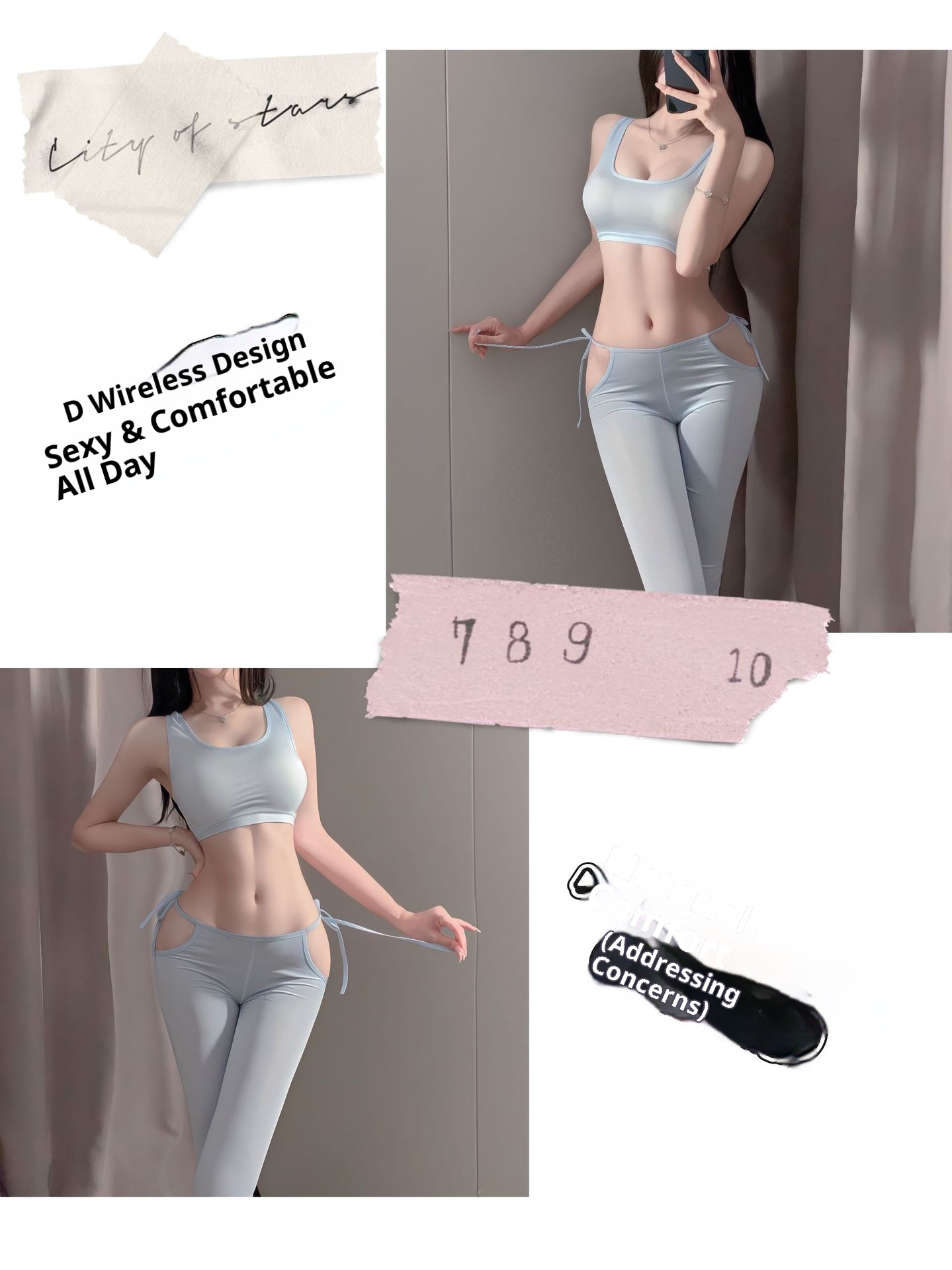 Eros Lab Sexy Lingerie Thin Tight Slimming Leg Tummy Control Hip Lift Yoga Nude Feel Tranparent Silky Lace-up Skinny_voghion.com