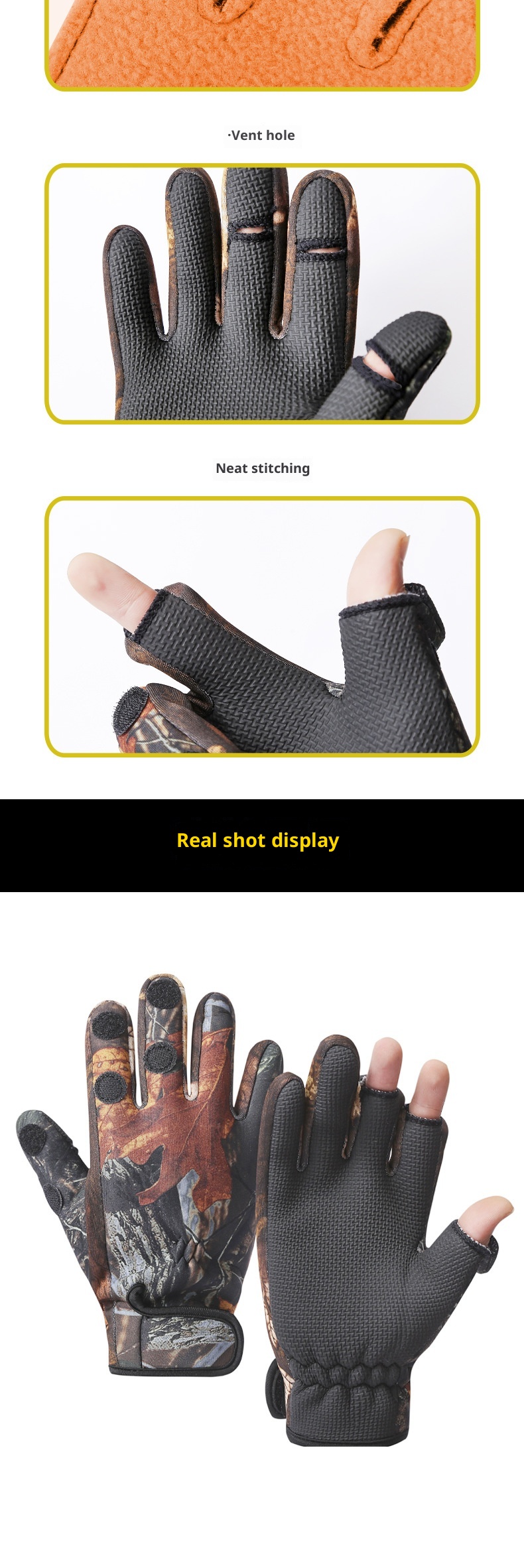 ragazzo ragazzo ragazzo ciclismo invernale per consegna, pesca, due dita esposte, antivento per esterni, impermeabile, touchscreen, caldo da uomo,_voghion.com