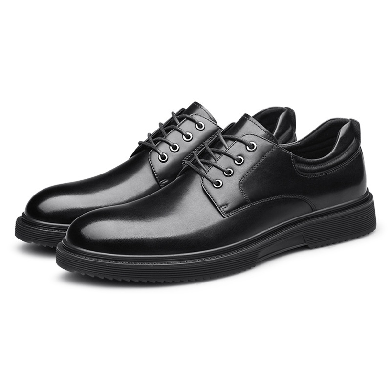 Voyage Autumn Winter New Formal Leather Men's Business Dad Height Increasing Casual Derby Groom Wedding Shoes_voghion.com