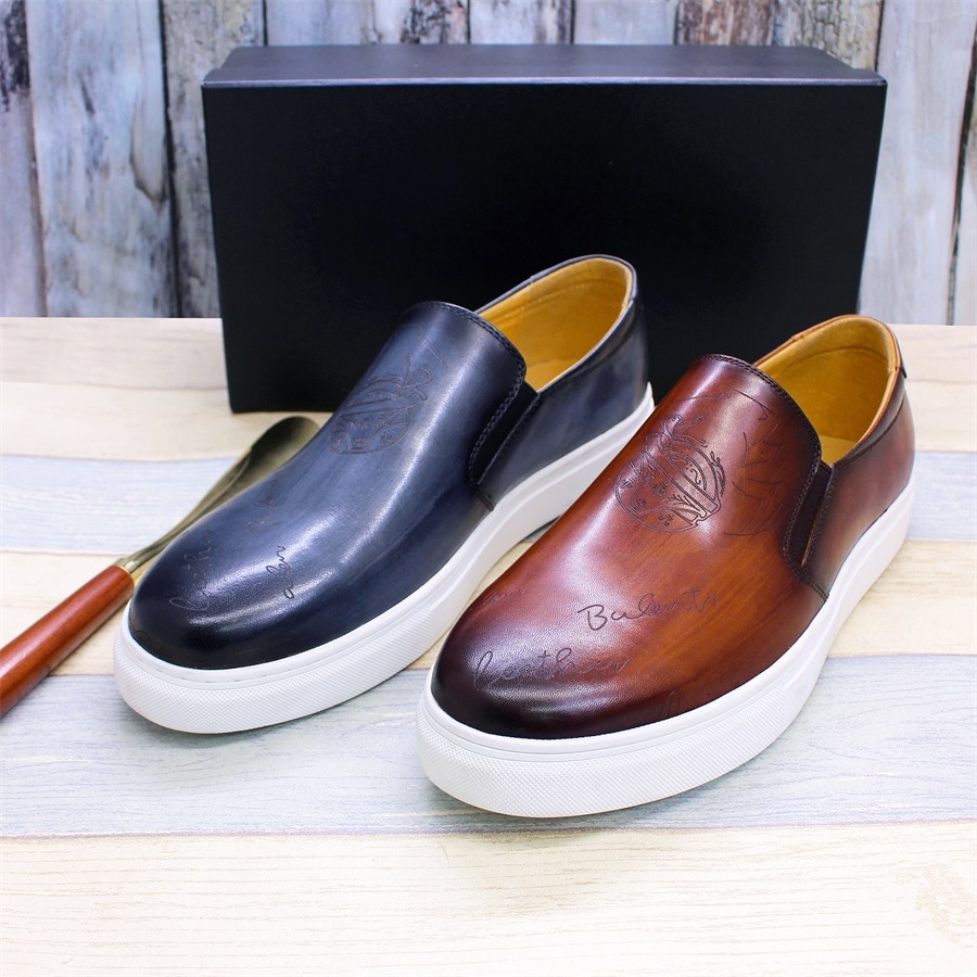 WalkPrime WalkPrime - Mocasines cómodos de cuero genuino de estilo europeo, estilo casual, sin cordones, versátiles y de uso diario para hombre_voghion.com