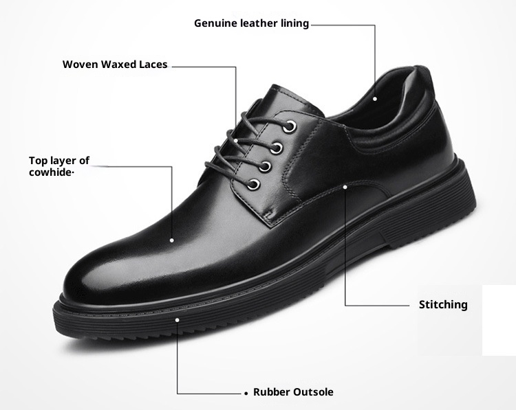 Voyage Autumn Winter New Formal Leather Men's Business Dad Height Increasing Casual Derby Groom Wedding Shoes_voghion.com