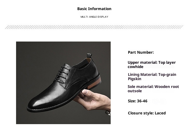 Voyage 2022 Autumn Formal Casual Business Soft Leather Men's British Style Groom Wedding Derby Shoes Men_voghion.com