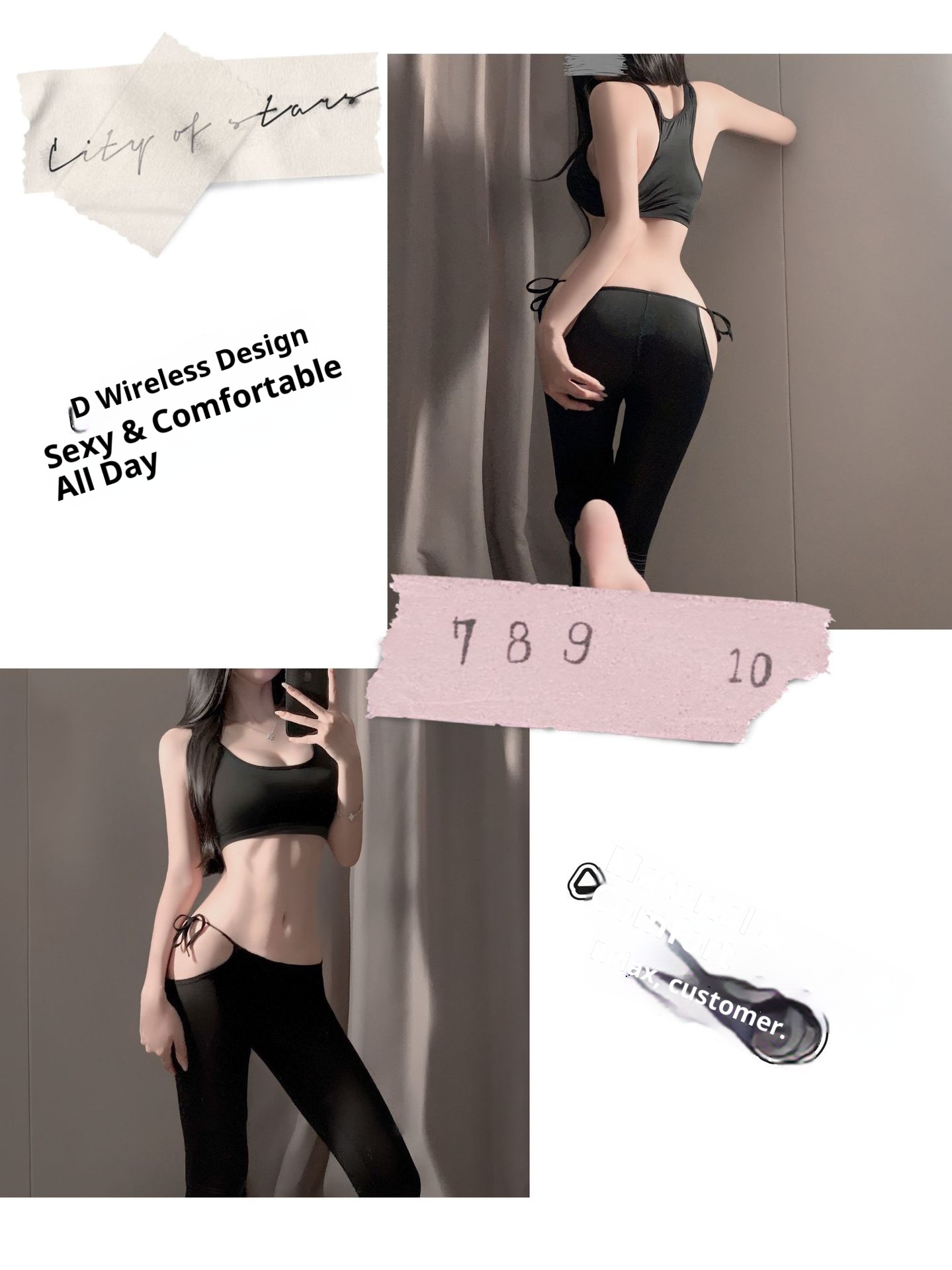 Eros Lab Sexy Lingerie Thin Tight Slimming Leg Tummy Control Hip Lift Yoga Nude Feel Tranparent Silky Lace-up Skinny_voghion.com