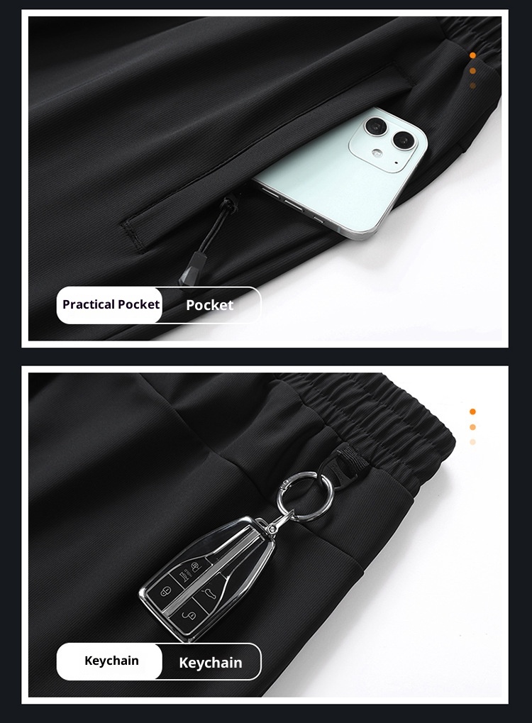 boy FICAKLON Spring Autumn Pants For Men, Middle-aged Men's Sports Elastic Waist, Casual Pants, Comfortable And Versatile_voghion.com