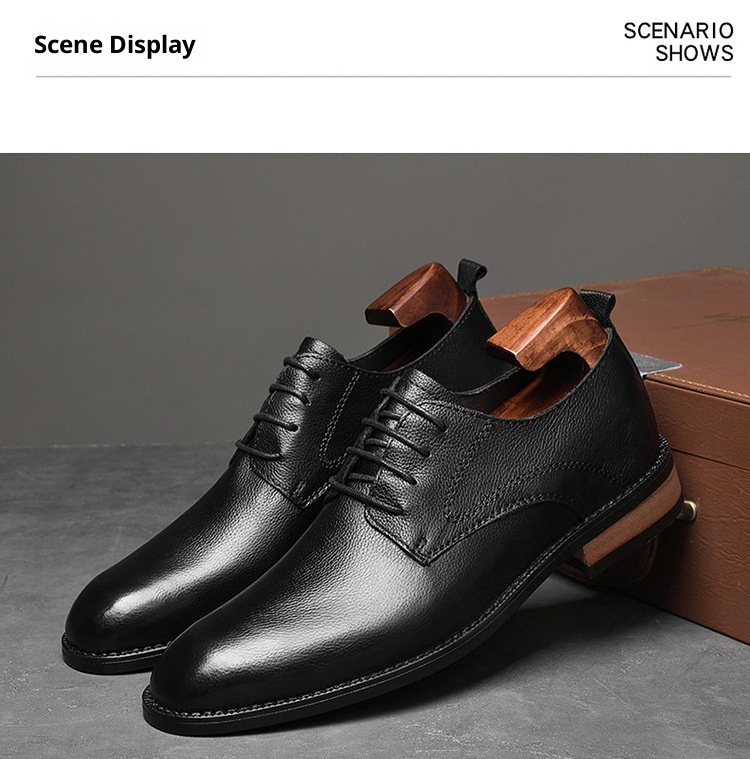 Voyage 2022 Autumn Formal Casual Business Soft Leather Men's British Style Groom Wedding Derby Shoes Men_voghion.com