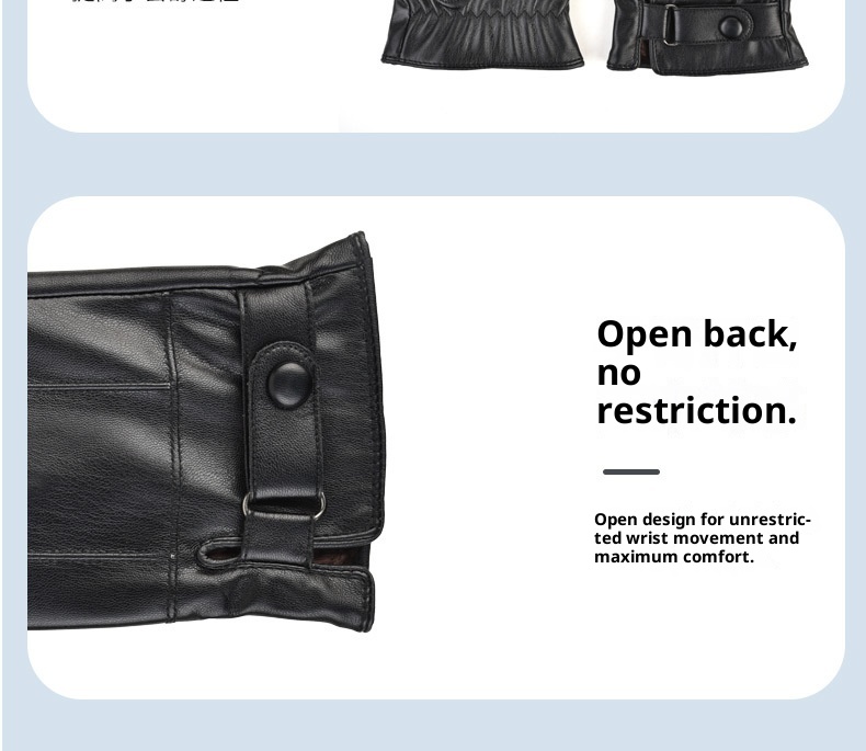 Guanti da uomo invernali in pelle, antivento, foderati in pile, spessi, per ciclismo, guida, caldi, impermeabili, antiscivolo_voghion.com