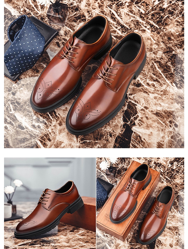 Voyage Men's 2022 Autumn Winter New Business Formal Derby Casual Leather Brogue Height Increasing British Groom Wedding Shoes_voghion.com