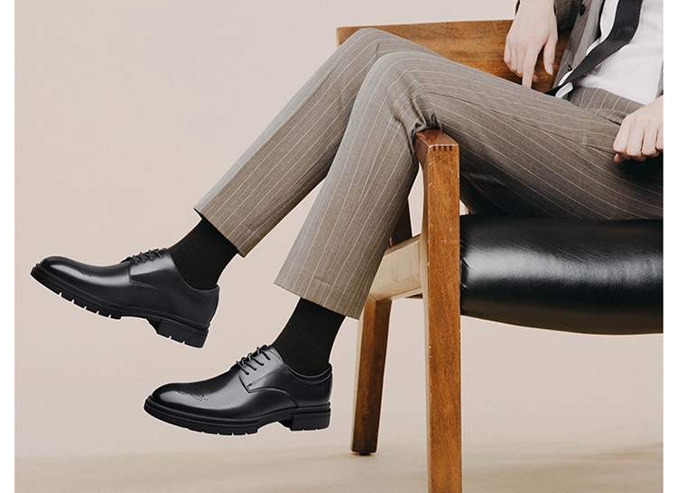 Voyage Men's 2022 Autumn Winter New Business Formal Derby Casual Leather Brogue Height Increasing British Groom Wedding Shoes_voghion.com