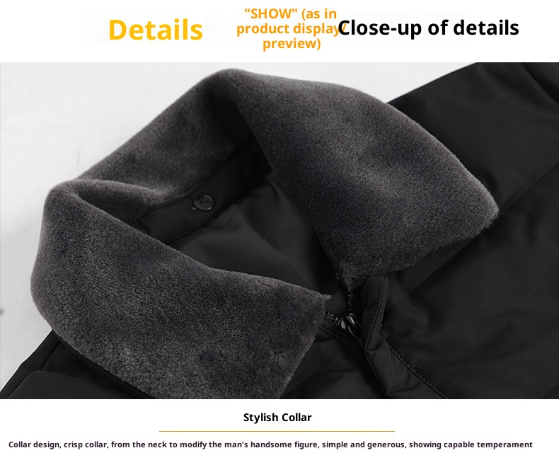 boy New 90 White Duck Down Jacket For Men, Short Winter Coat With Thickened Wool Collar, Wholesale Available_voghion.com