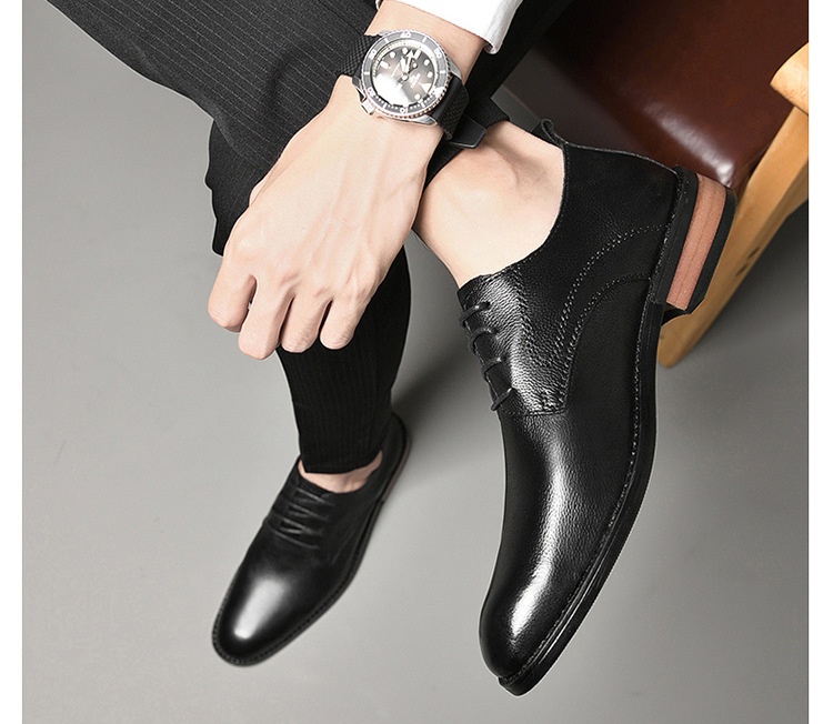 Voyage 2022 Autumn Formal Casual Business Soft Leather Men's British Style Groom Wedding Derby Shoes Men_voghion.com