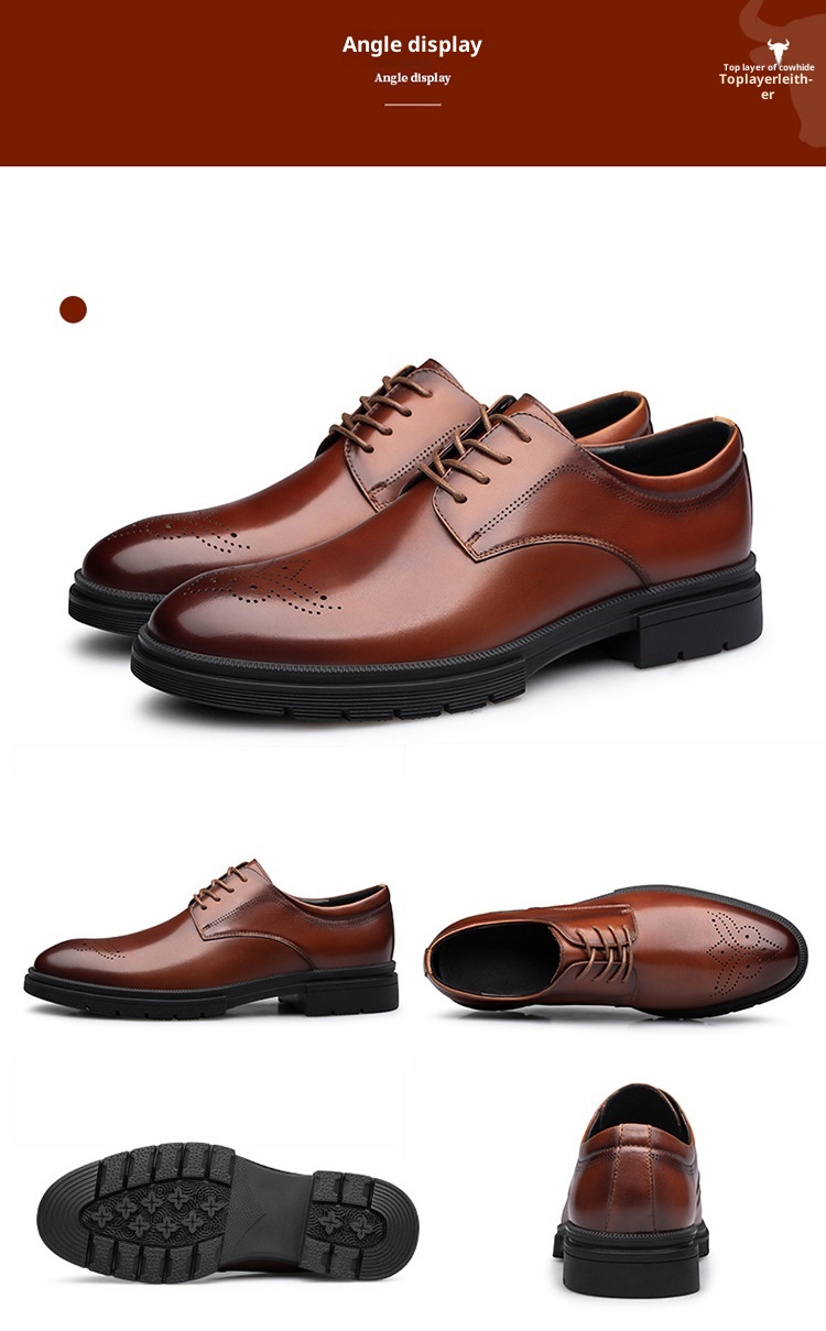 Voyage Men's 2022 Autumn Winter New Business Formal Derby Casual Leather Brogue Height Increasing British Groom Wedding Shoes_voghion.com