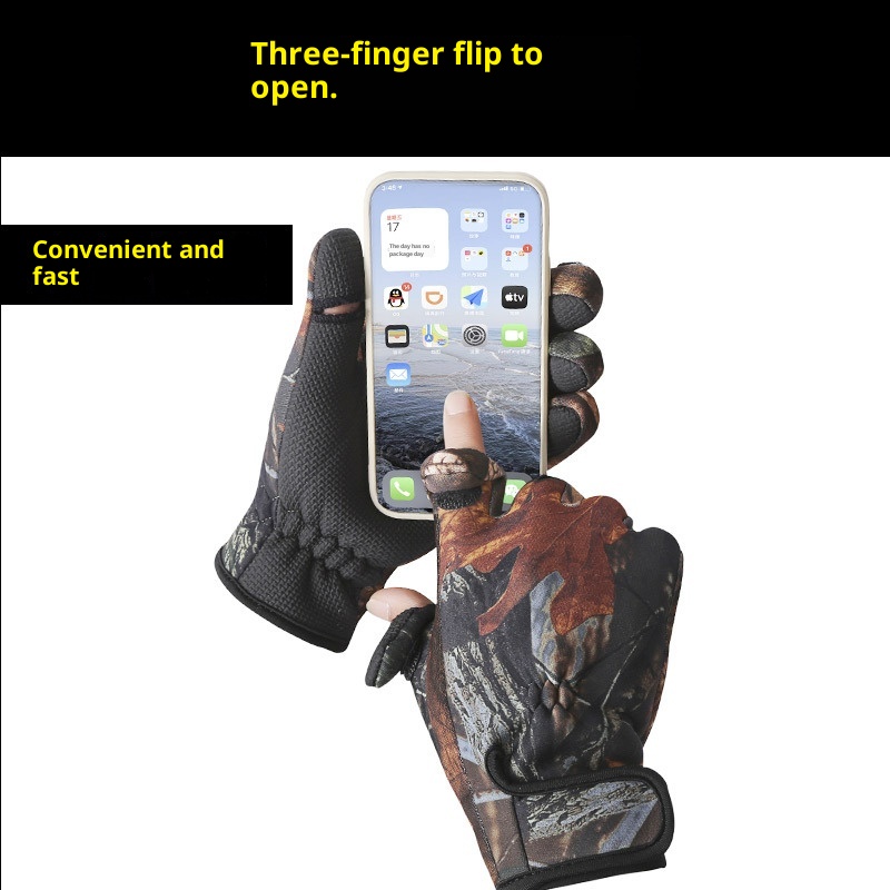 ragazzo ragazzo ragazzo ciclismo invernale per consegna, pesca, due dita esposte, antivento per esterni, impermeabile, touchscreen, caldo da uomo,_voghion.com