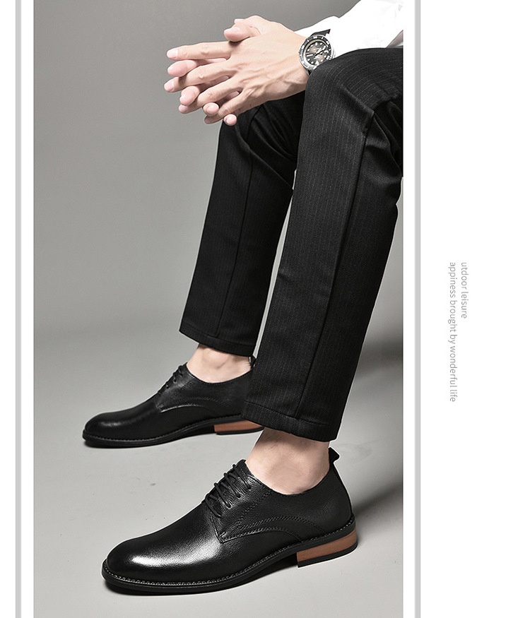 Voyage 2022 Autumn Formal Casual Business Soft Leather Men's British Style Groom Wedding Derby Shoes Men_voghion.com