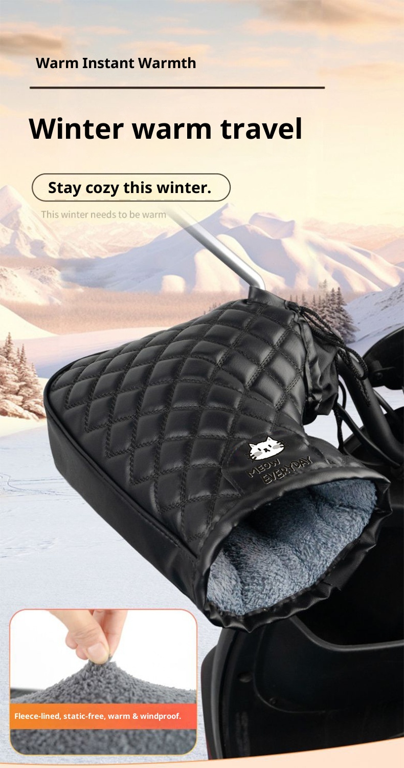 Coprimanubrio per bici elettrica per ragazzo Guanti da moto invernali foderati in pile, spessi, caldi, antivento, impermeabili, antifreddo_voghion.com