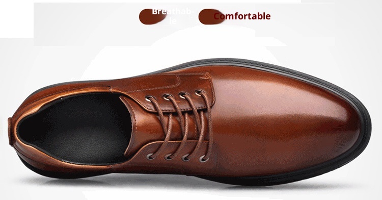 Voyage Autumn Winter New Formal Leather Men's Business Dad Height Increasing Casual Derby Groom Wedding Shoes_voghion.com