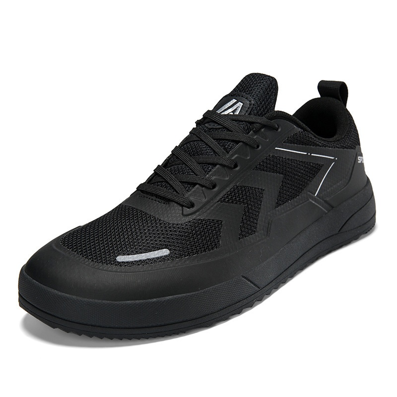 Zees Cross-Border Men's Outdoor Hiking All Black Sports Trendy Wide Toe Casual Board Size 48 Barefoot Shoes_voghion.com