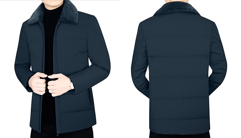 boy New 90 White Duck Down Jacket For Men, Short Winter Coat With Thickened Wool Collar, Wholesale Available_voghion.com