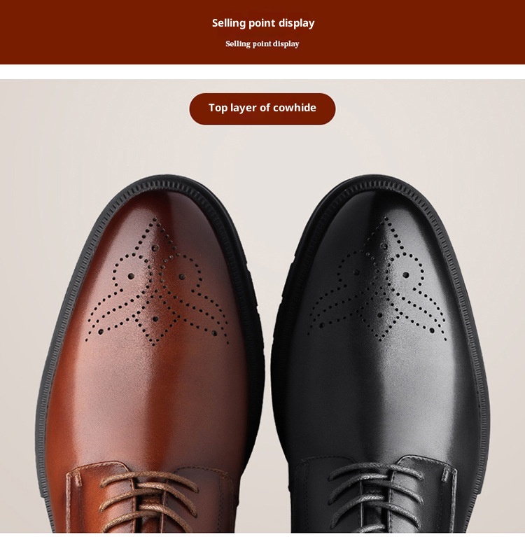 Voyage Men's 2022 Autumn Winter New Business Formal Derby Casual Leather Brogue Height Increasing British Groom Wedding Shoes_voghion.com
