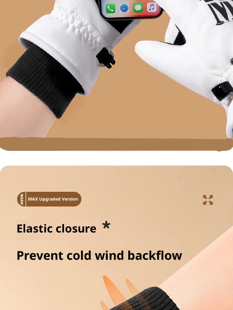 Guanti da sci per bici elettrica, caldi, invernali, spessi, impermeabili, antivento, a prova di freddo, per bambini, autunno_voghion.com