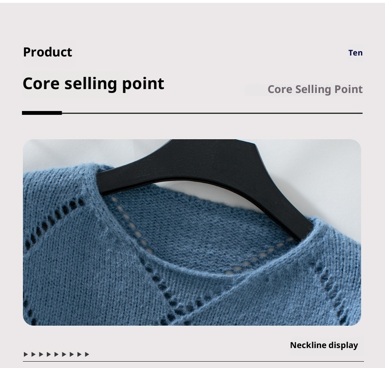 ChicShe ChicShe Fuzzy Rain Fashion Hollow Out Sequin Knitted Women, New Autumn Winter European And American Cross-Border Diamond Pattern_voghion.com