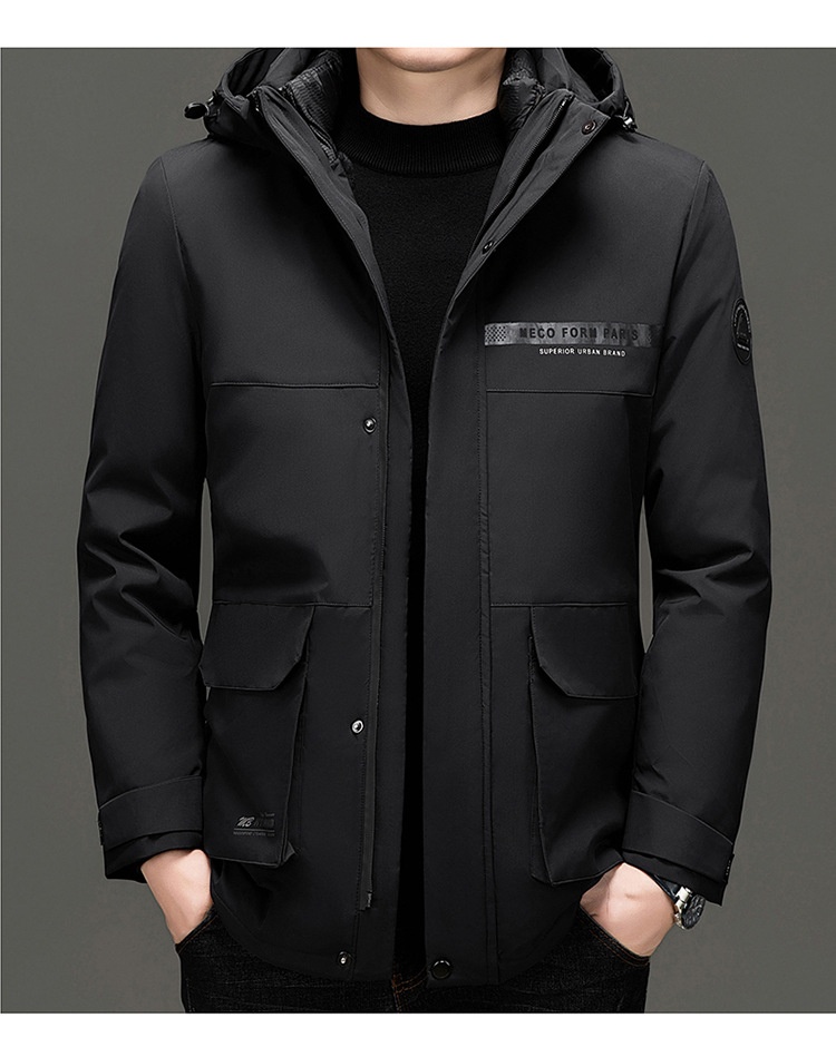 boy White Padded Detachable Goose Down Jacket Thickened Middle-aged And Elderly Winter Coat Men's Outerwear_voghion.com