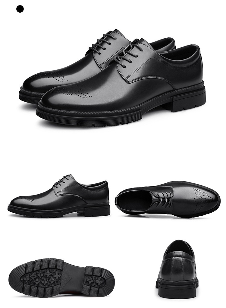 Voyage Men's 2022 Autumn Winter New Business Formal Derby Casual Leather Brogue Height Increasing British Groom Wedding Shoes_voghion.com