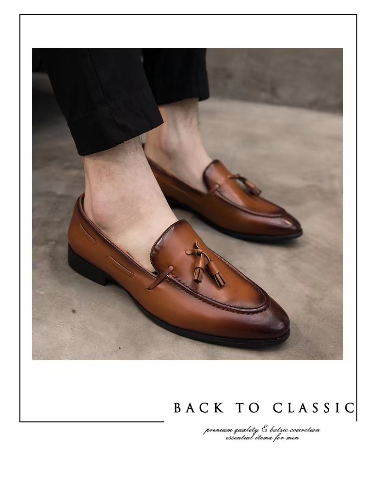 WalkPrime WalkPrime Tassel Loafers Men Pointed Toe European American British Slip-On Men's Casual Leather Shoes 2023 New Trendy Moccasins_voghion.com