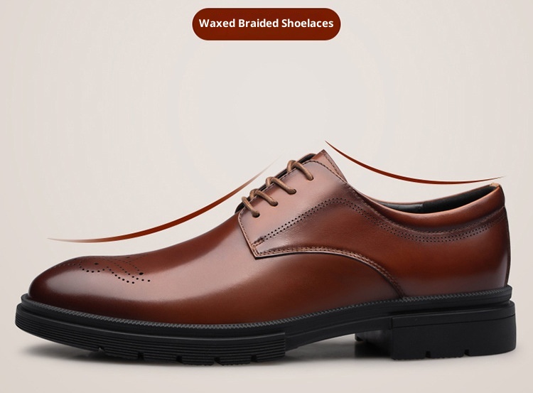 Voyage Men's 2022 Autumn Winter New Business Formal Derby Casual Leather Brogue Height Increasing British Groom Wedding Shoes_voghion.com