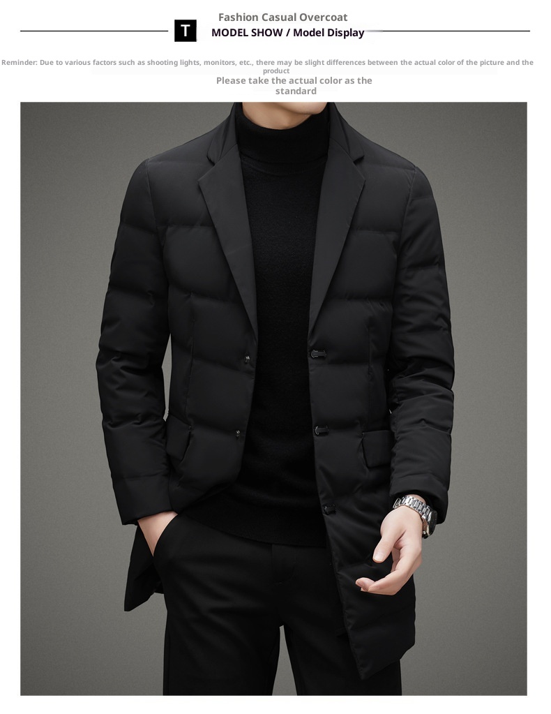 Herren-Businessjacke mit Stehkragen, mittellang, trendig_voghion.com