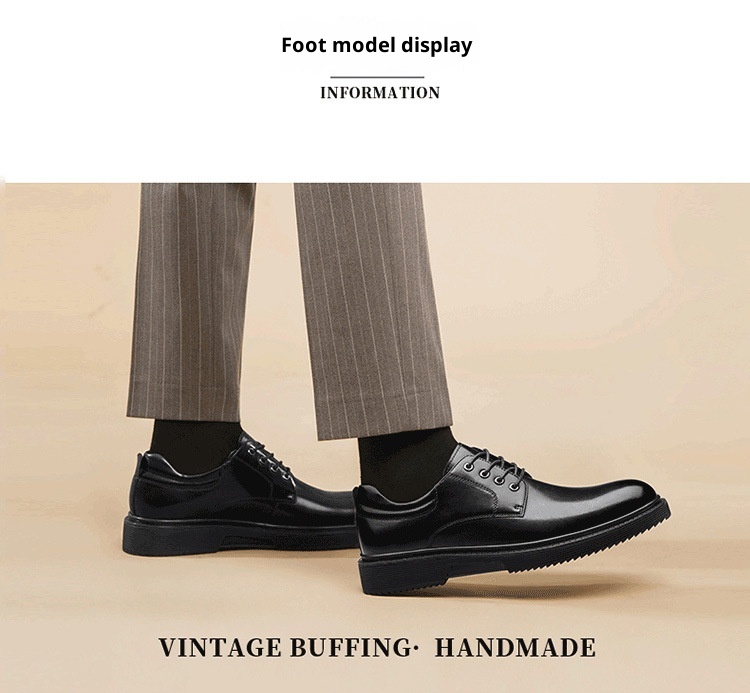 Voyage Autumn Winter New Formal Leather Men's Business Dad Height Increasing Casual Derby Groom Wedding Shoes_voghion.com