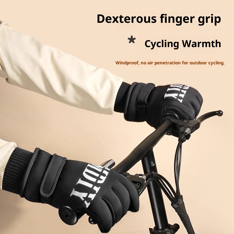 Guanti da sci per bici elettrica, caldi, invernali, spessi, impermeabili, antivento, a prova di freddo, per bambini, autunno_voghion.com