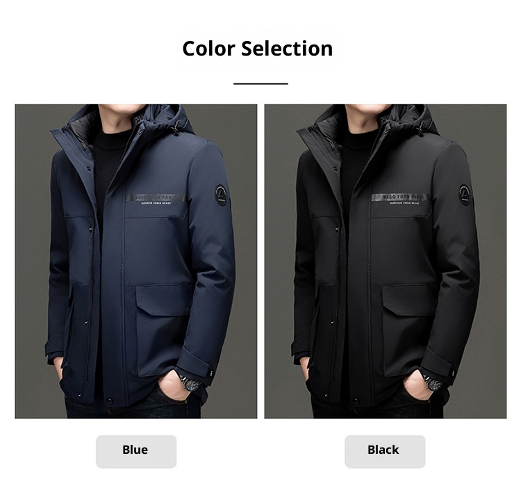 boy White Padded Detachable Goose Down Jacket Thickened Middle-aged And Elderly Winter Coat Men's Outerwear_voghion.com