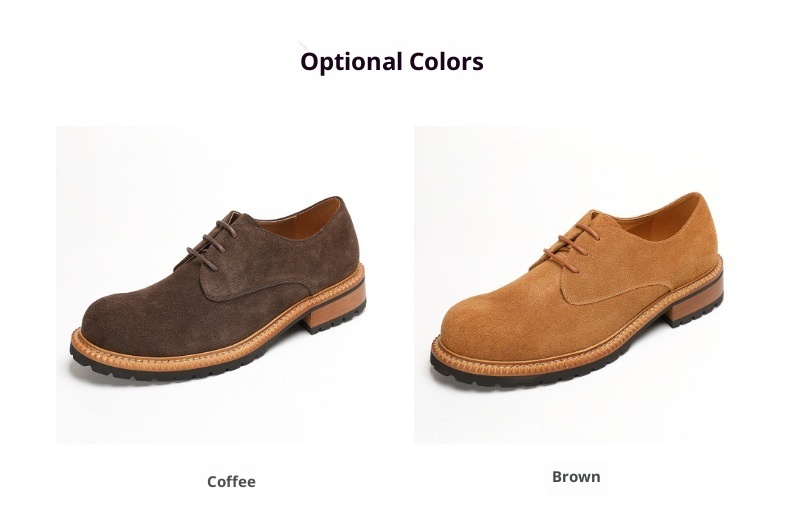 Voyage 2025 New Men's Low-top Derby Casual Large Leather Suede Comfortable Breathable Cowhide Single Shoes For Men_voghion.com