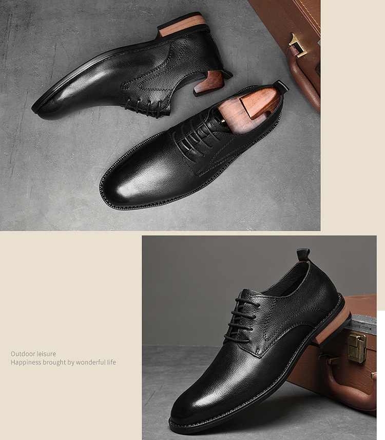 Voyage 2022 Autumn Formal Casual Business Soft Leather Men's British Style Groom Wedding Derby Shoes Men_voghion.com