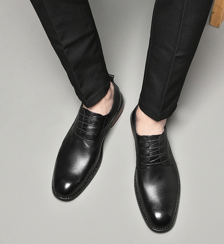 Voyage 2022 Autumn Formal Casual Business Soft Leather Men's British Style Groom Wedding Derby Shoes Men_voghion.com